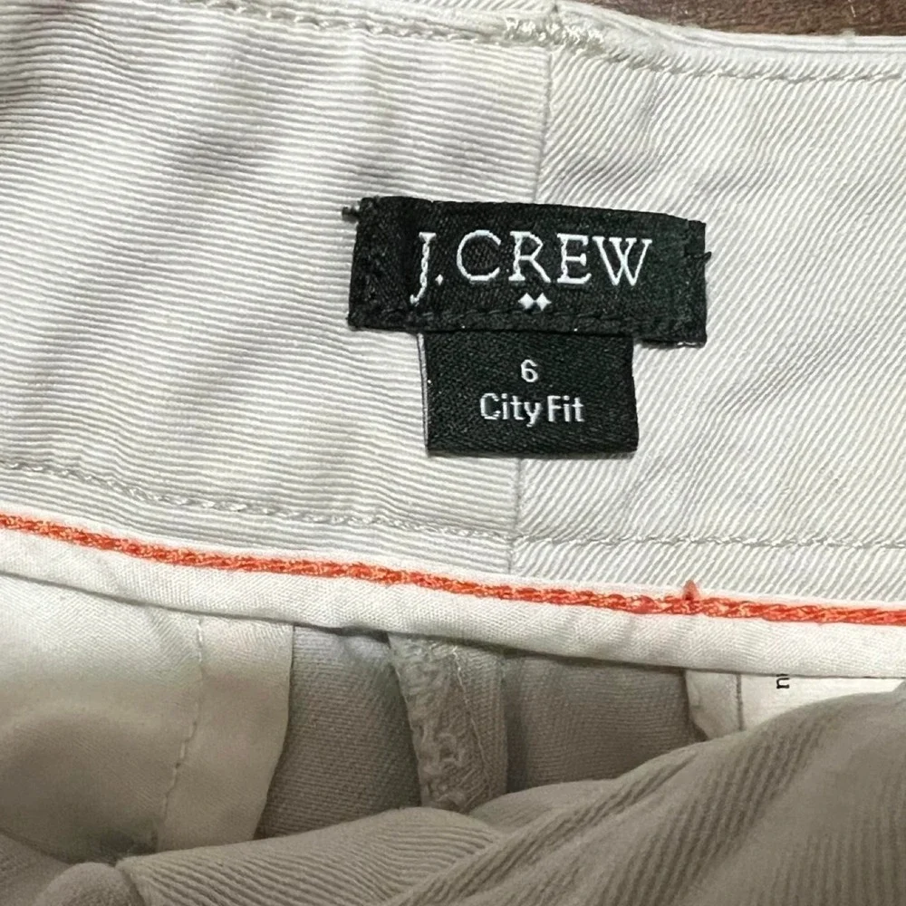 J.Crew white shorts with thin vertical stripes, size 6 313.5